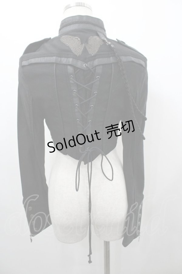 画像3: Ozz oneste / ボタンデザインショートジャケット  黒 I-26-03-23-042-OO-JA-TE-ZI (3)