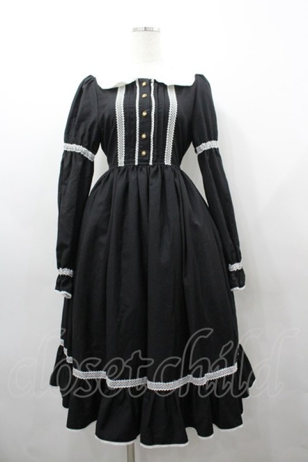 画像1: ALICE and the PIRATES / クラシカルメイドワンピース  黒Ｘ白 I-26-03-23-045-PA-OP-SA-ZI (1)