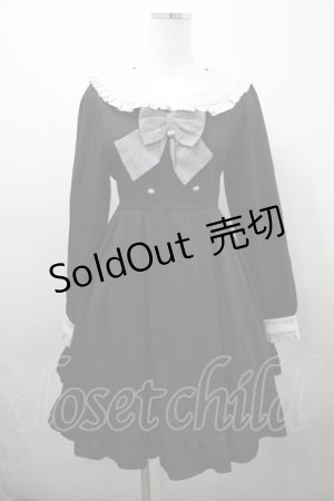 画像: Amavel / ガーリーフリルデコルテオープンワンピース  黒 I-26-03-23-052-CA-OP-SA-ZI