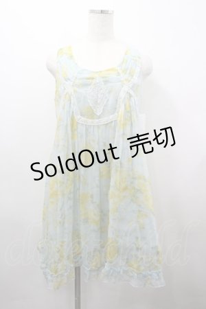 画像: axes femme / ブーケ柄楊柳チュニック M グリーン I-26-03-23-054-AX-OP-SA-ZI