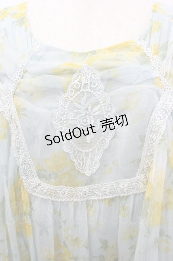 画像2: axes femme / ブーケ柄楊柳チュニック M グリーン I-26-03-23-054-AX-OP-SA-ZI (2)