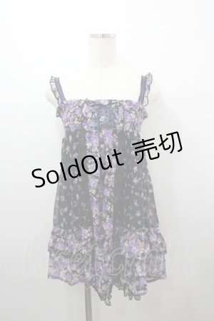 画像: axes femme / 2WAYワンピース  黒Ｘ紫 I-26-03-23-055-AX-OP-SA-ZI