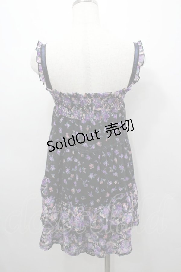 画像3: axes femme / 2WAYワンピース  黒Ｘ紫 I-26-03-23-055-AX-OP-SA-ZI (3)