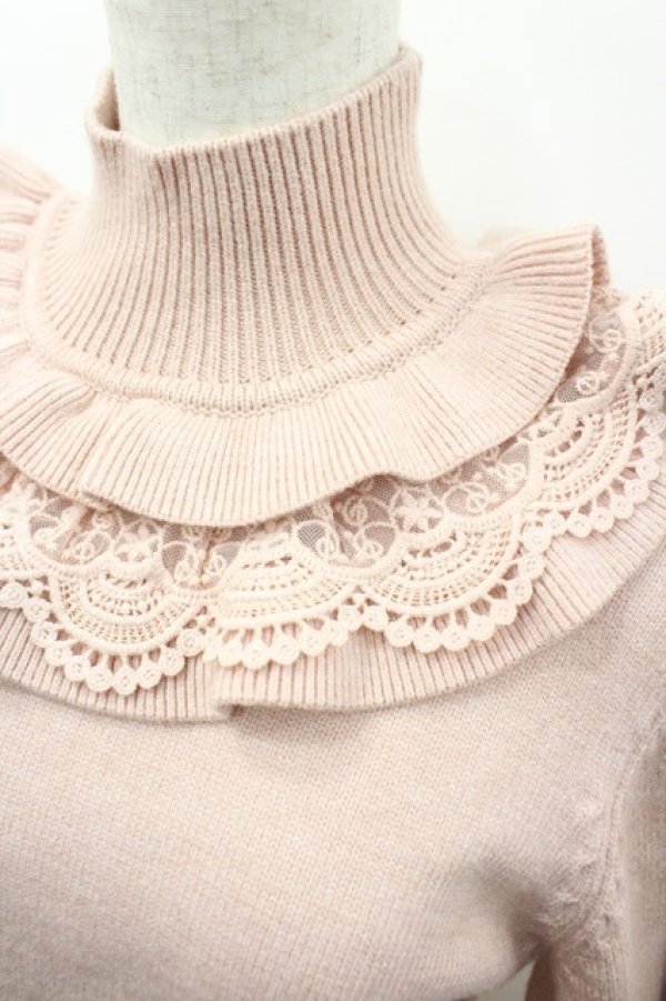 画像2: Hoshibako Works / タートルネックフリルニット  ピンク I-26-03-23-006-LO-TO-SA-ZI (2)