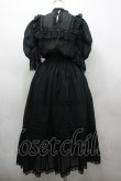 画像3: SERAPHIM / ハイネックフリル半袖ワンピース  黒 I-26-03-23-061-LO-OP-SA-ZI (3)