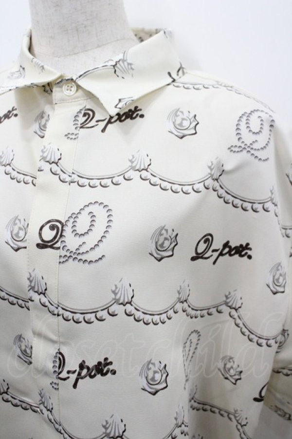 画像2: Q-pot. / パールホイップシャツ ユニセックス 白 I-26-03-23-001-QP-BL-SA-ZI (2)