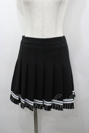 画像: NieR Clothing / ハイウエストプリーツスカパン  ブラック I-26-03-23-070-PU-SK-SA-ZI