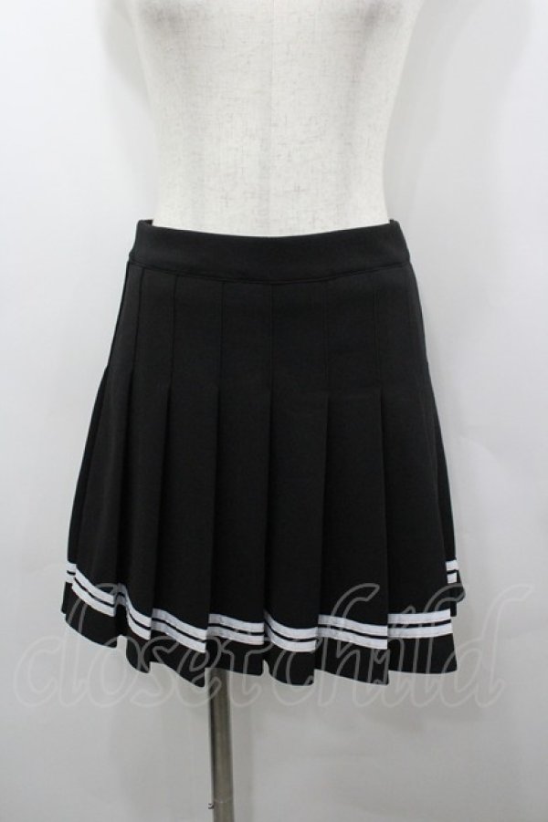 画像1: NieR Clothing / ハイウエストプリーツスカパン  ブラック I-26-03-23-070-PU-SK-SA-ZI (1)