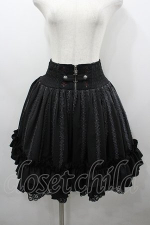 画像: OZZ ANGELO / レースラインボリュームスカート  黒 I-26-03-23-073-OO-SK-TE-ZI