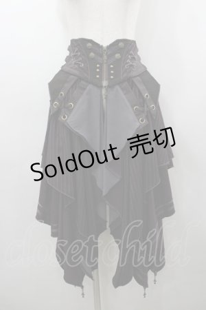 画像: Ozz Croce / 十字架ギミック入りコルセットスカート  ブラウン×ワイン I-26-03-23-075-OO-SK-TE-ZI