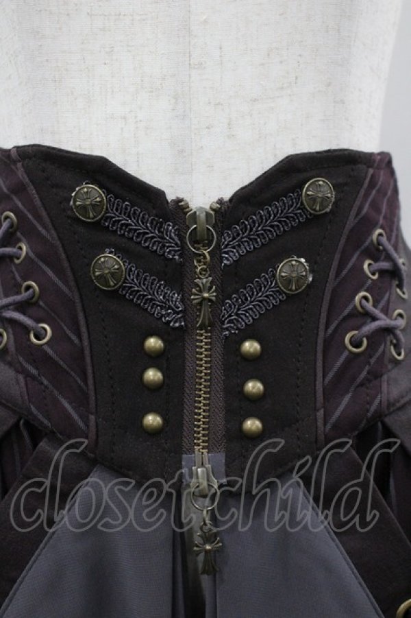 画像2: Ozz Croce / 十字架ギミック入りコルセットスカート  ブラウン×ワイン I-26-03-23-075-OO-SK-TE-ZI (2)