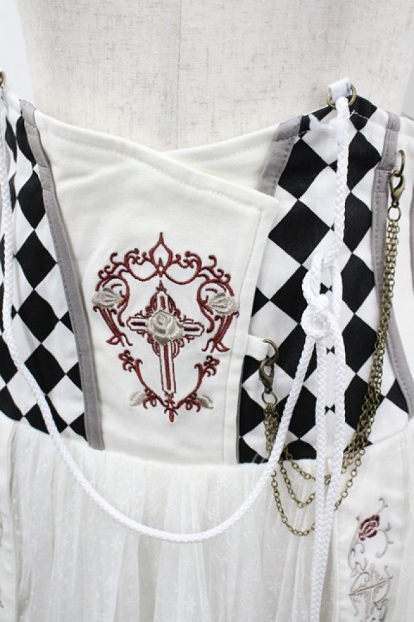 画像2: Ozz oneste / Sunset Roseチュールコルセットスカート  白 I-26-03-23-076-OO-SK-TE-ZI (2)