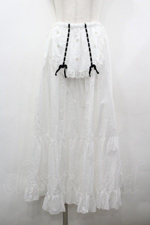 画像1: Katie / ROMANELLI longskirt  白Ｘ黒 I-26-03-23-078-LO-SK-SA-ZI (1)