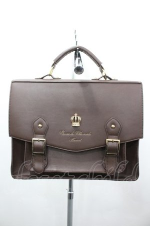 画像: Amavel / Royal Crown A4サッチェルバッグ  ブラウン I-26-03-23-087-CA-BG-SA-ZI