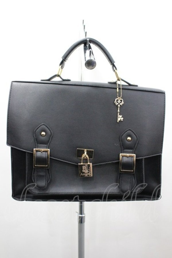 画像1: Amavel / カギ付A4サッチェッルバッグ  黒 I-26-03-23-088-CA-BG-SA-ZI (1)