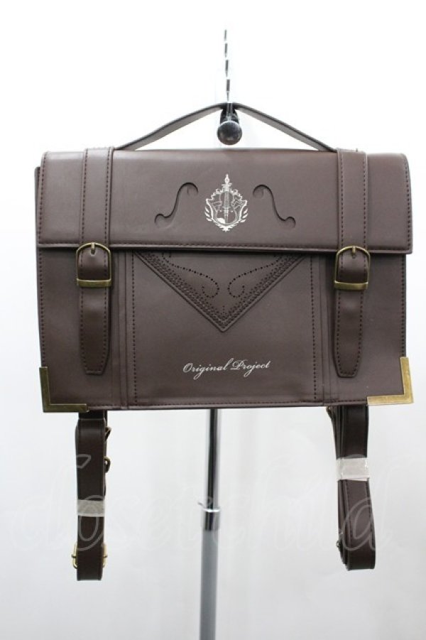 画像1: Retro Fashion / バイオリン柄リュック  ブラウン I-26-03-23-089-LO-BG-SA-ZI (1)