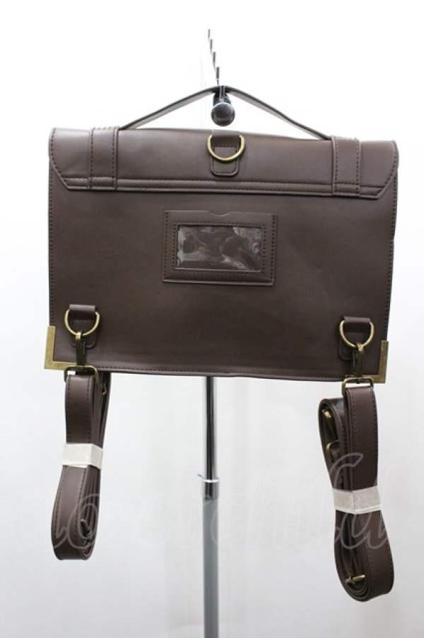 画像2: Retro Fashion / バイオリン柄リュック  ブラウン I-26-03-23-089-LO-BG-SA-ZI (2)