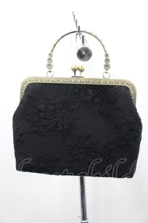 画像: LOLITAその他(お買取対象外) / 刺繍重ねガマ口ハンドバッグ  黒 I-26-03-23-092-LO-BG-SA-ZI