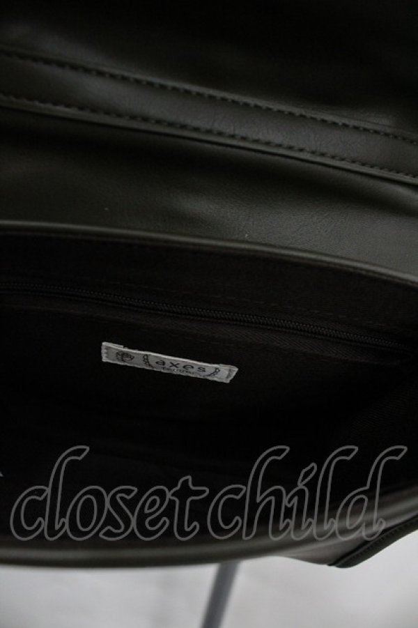 画像3: axes femme / フラップ刺繍スクエアバッグ  カーキ I-26-03-23-098-AX-BG-SA-ZI (3)