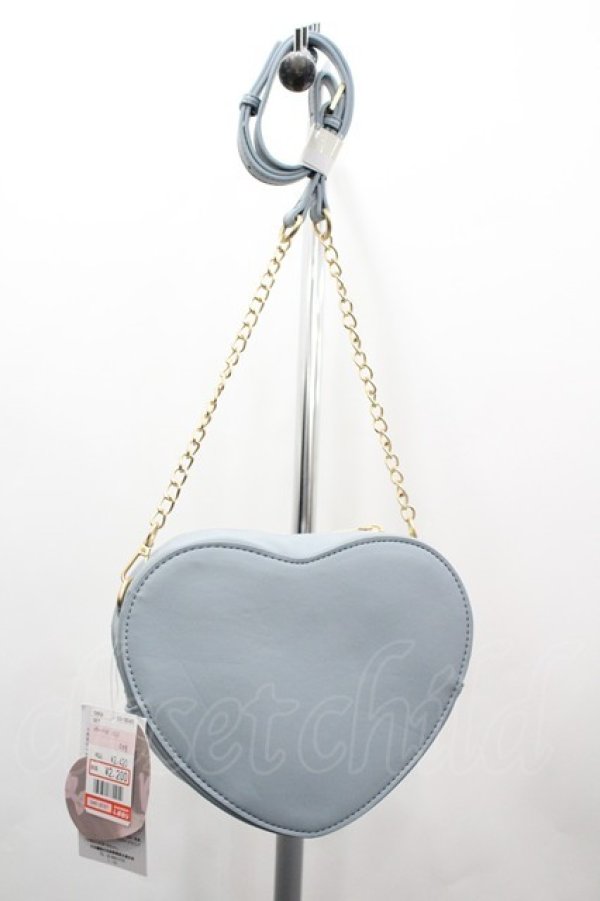 画像2: m petit by misako / ハートポシェット  サックス I-26-03-23-099-0-BG-SA-ZI (2)