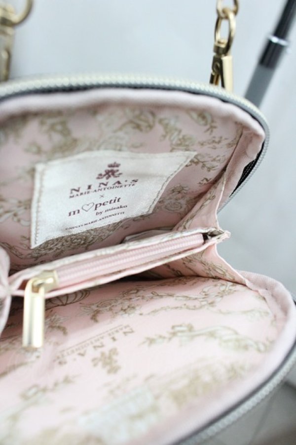 画像4: m petit by misako / AMリボンショルダーバッグ  黒Ｘゴールド I-26-03-23-100-LO-BG-SA-ZI (4)