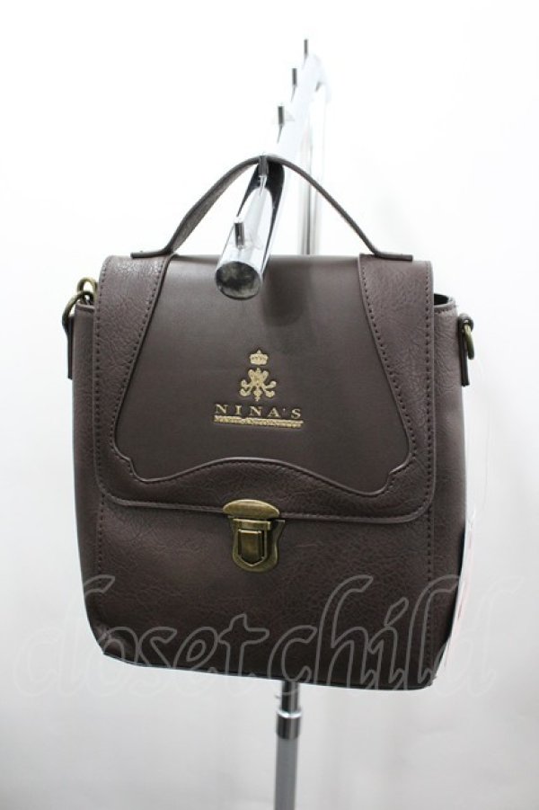 画像1: m petit by misako / AM*フラップショルダー  ブラウン I-26-03-23-102-LO-BG-HR-ZI (1)