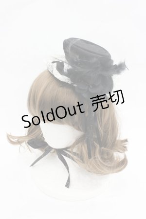 画像: GOTHPUNKその他 / コサージュ付きレースミニハット  黒 I-26-03-23-105-GO-AC-TE-ZI