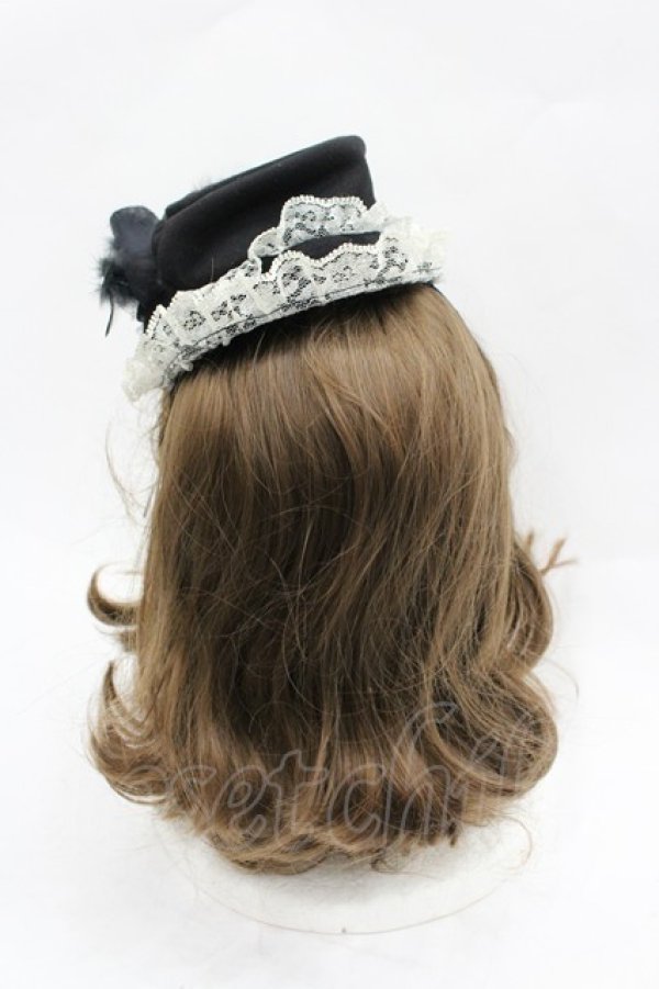 画像3: GOTHPUNKその他 / コサージュ付きレースミニハット  黒 I-26-03-23-105-GO-AC-TE-ZI (3)