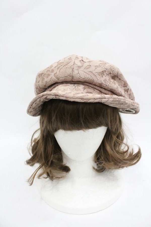 画像1: axes femme / 総レースキャスケット  ベージュ I-26-03-23-112-AX-AC-HR-ZI (1)