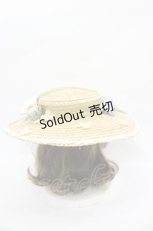 画像3: LOLITAその他(お買取対象外) / フラワーブーケモチーフ麦わらハット  アイボリーＸ白Ｘ緑 I-26-03-23-113-LO-AC-SA-ZI (3)