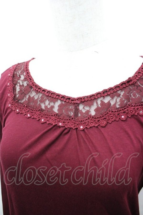 画像2: axes femme / 折り返し2WAYインナープルオーバー  ボルドー I-26-03-23-012-AX-TO-SA-ZI (2)