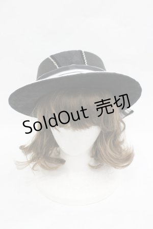 画像: 小熊星翔 / ストライプリボンハット  黒Ｘ白 I-26-03-23-116-LO-AC-SA-ZT0402K