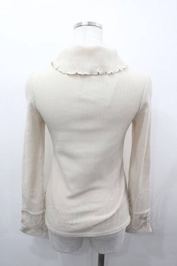 画像3: axes femme / フリルリブハイネックニット  アイボリー I-26-03-23-013-AX-TO-SA-ZI (3)