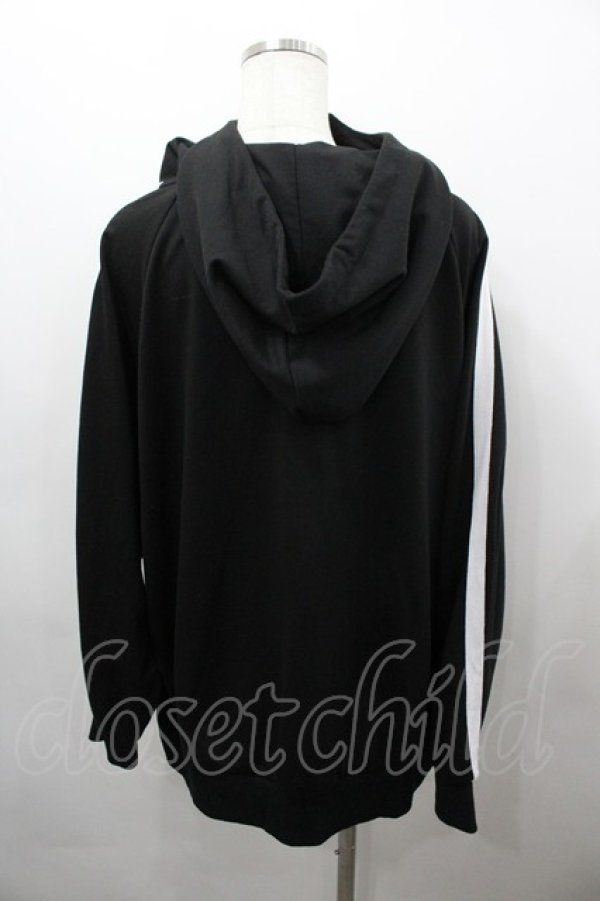 画像3: NieR Clothing / ラインジップアップパーカー  ブラック I-26-03-23-015-PU-TO-SA-ZI (3)