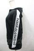 画像2: NieR Clothing / 袖ロゴジップアップパーカー  ブラック　 I-26-03-23-019-PU-TO-SA-ZI (2)