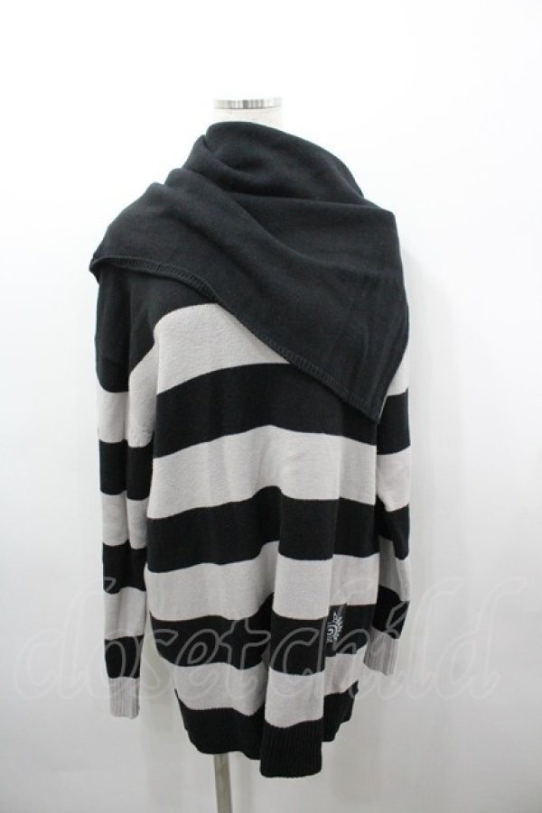 画像1: AdaNous / ドレープタートルネック変形ニット  ブラック×グレイ I-26-03-23-020-PU-TO-SA-ZI (1)