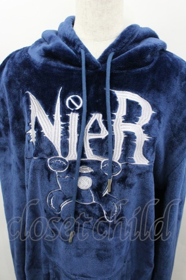 画像2: NieR Clothing / 2022年イベントチケットノベルティふわもこパーカー  ブルー I-26-03-23-023-PU-CO-SA-ZI (2)