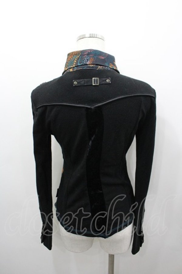 画像3: Ozz Croce / 総柄スナップボタンシャツ  黒 I-26-03-23-025-OO-BL-SA-ZI (3)