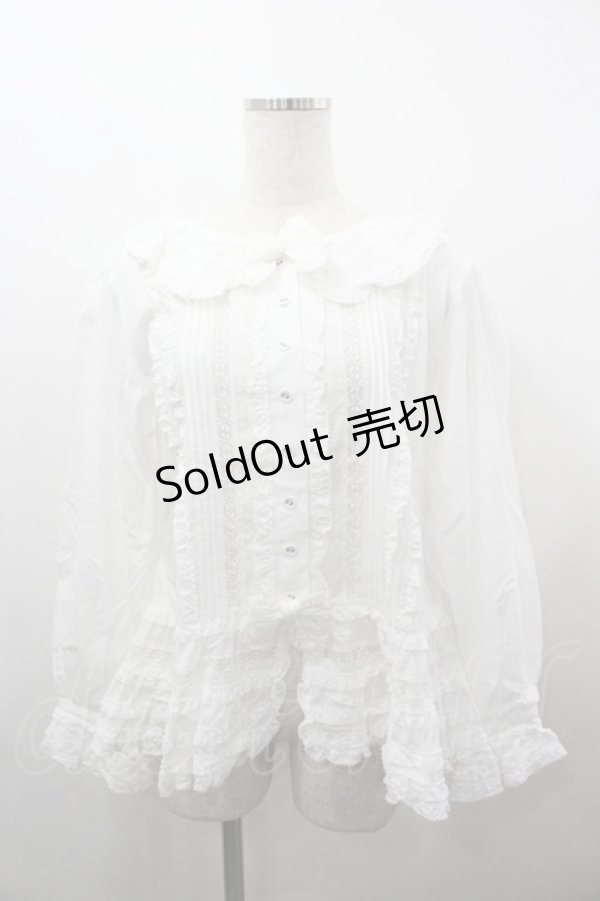 画像1: PINK HOUSE / ふんわり仕上げローンブラウス  白 I-26-03-23-030-LO-BL-SA-ZI (1)