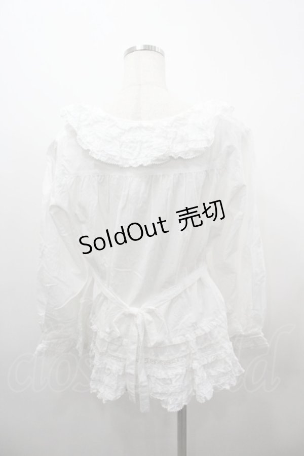 画像3: PINK HOUSE / ふんわり仕上げローンブラウス  白 I-26-03-23-030-LO-BL-SA-ZI (3)