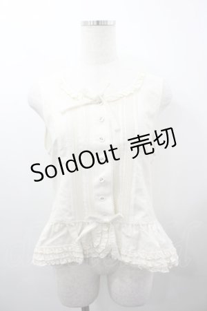 画像: PINK HOUSE / バージラデニムフリルベスト  生成り I-26-03-23-033-LO-TO-SA-ZI