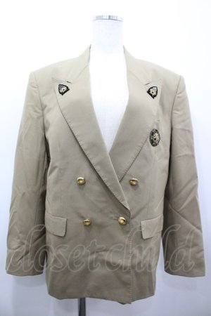 画像: INGEBORG / ワッペンダブルボタンジャケット  ベージュ I-26-03-25-035-LO-JA-SA-ZI