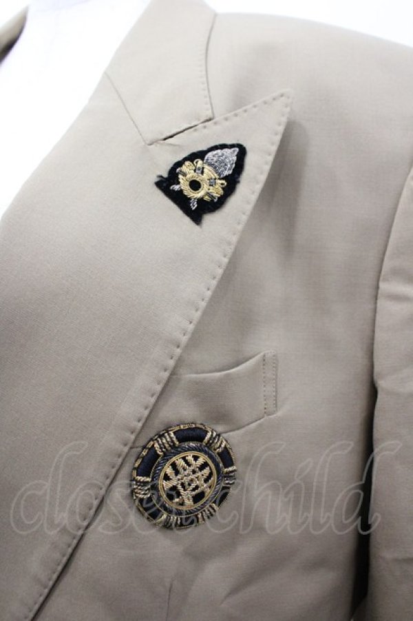 画像3: INGEBORG / ワッペンダブルボタンジャケット  ベージュ I-26-03-25-035-LO-JA-SA-ZI (3)