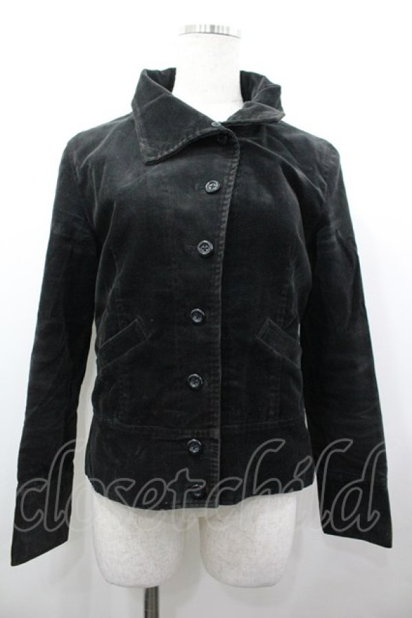 画像1: INGEBORG / コーデュロイジャケット  黒 I-26-03-25-039-LO-JA-SA-ZI (1)