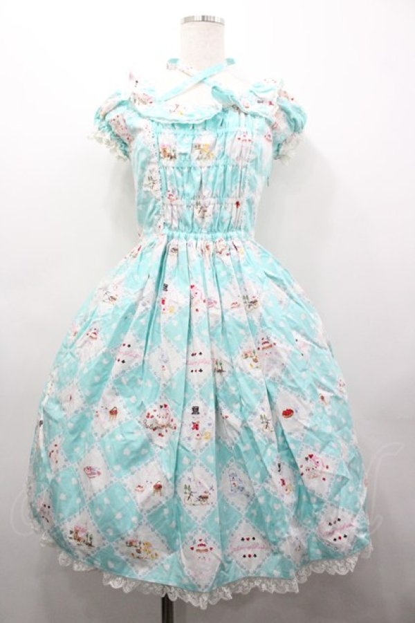 画像1: metamorphose / うさぎカフェワンピース  ミント I-26-03-25-040-ME-OP-SA-ZI (1)