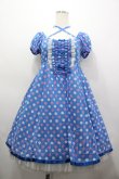 画像1: Emily Temple cute / ジョーゼット水玉ワンピース  青 I-26-03-25-045-ET-OP-SA-ZI (1)