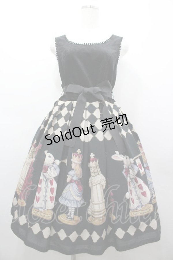 画像1: Emily Temple cute / CHESS!!コンビネーションワンピース  ブラック I-26-03-25-046-ET-OP-SA-ZI (1)