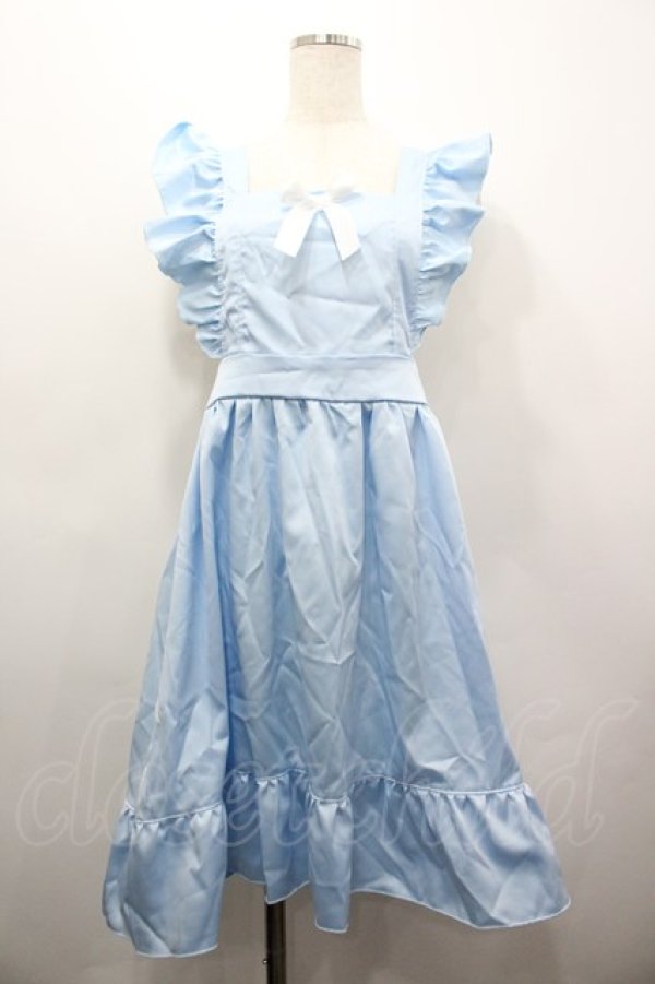 画像1: Nile Perch / エプロンジャンパースカート  サックス I-26-03-25-053-LO-OP-SA-ZI (1)