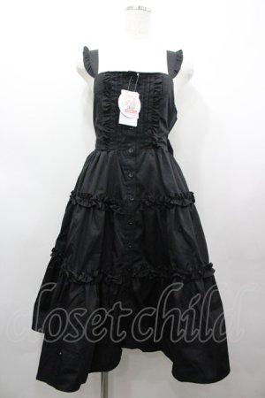 画像: Alice Mashiro / TT*MAAフリルジャンパースカート LL 黒 I-26-03-25-054-PU-OP-SA-ZI