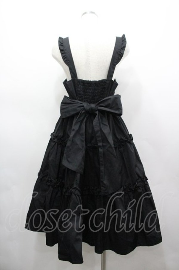 画像2: Alice Mashiro / TT*MAAフリルジャンパースカート LL 黒 I-26-03-25-054-PU-OP-SA-ZI (2)